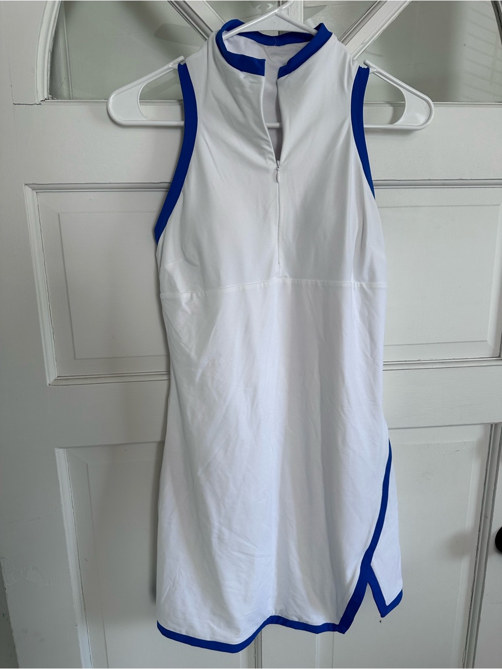 MICHI White Tennis Dress with Blue Trim - Picture 4 of 11
